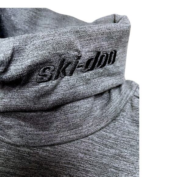 Mens or Unisex SKI-DOO Turtleneck - Ski Shirt Heather Grey SIZE MEDIUM NEW - Picture 2 of 5